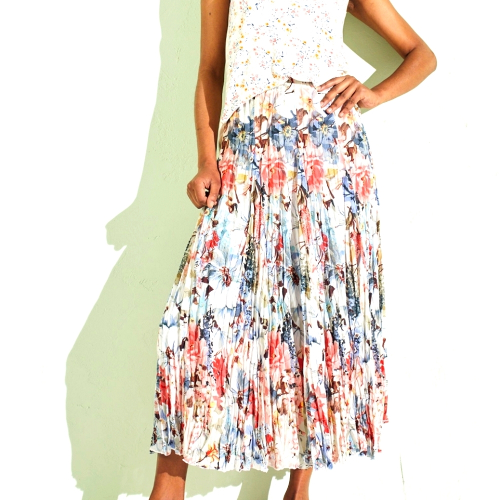 ZAC & RACHEL LONG PLEATED SKIRT